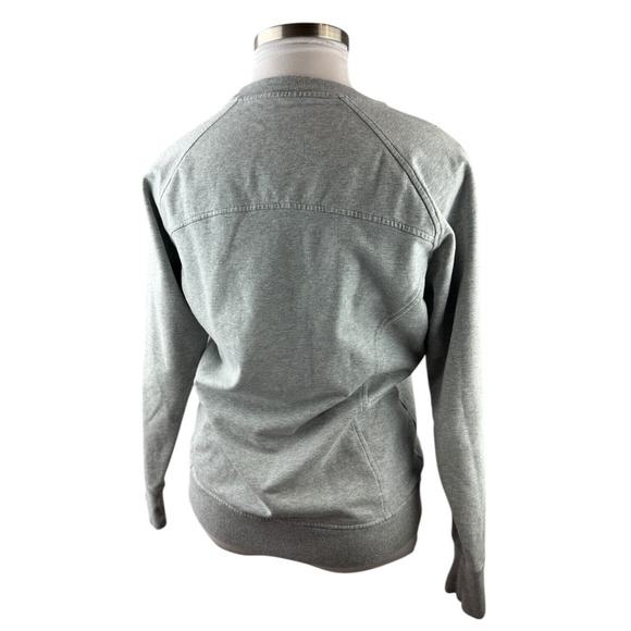 Lululemon Scuba Crew Heathered Core Light Grey Sweatshirt Kangaroo Pocket Sz 12 - Picture 5 of 16